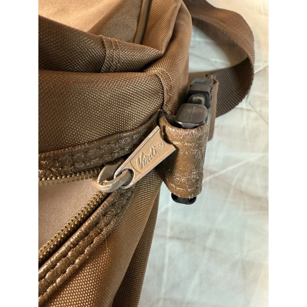 Verdi Brown Nylon Duffel Carry On Travel Bag w/ Shoulder‎ Strap & Duffle Bag (2)